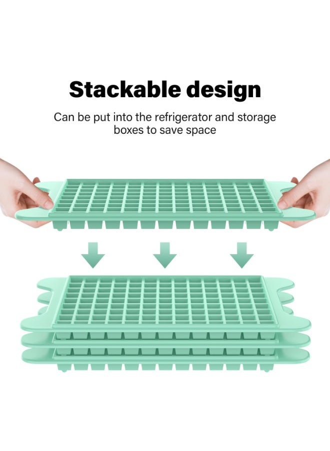 Mini Ice Cube Tray for Freezer: Small Ice Trays for Freezer with Bin - 135×4PCS Easy Release Nugget Ice Tray - Crushed Ice Tray with Ice Container - Image 2